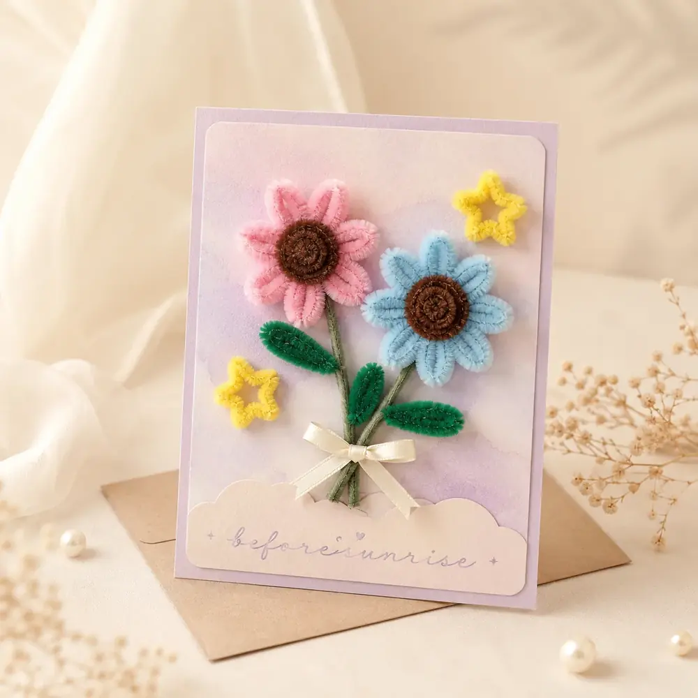 Handmade Floral Greeting Card by TanuArtVibes Studio