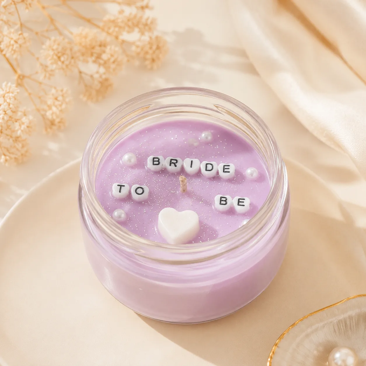 Bride To Be Personalized Jar Candle by TanuArtVibes Studio