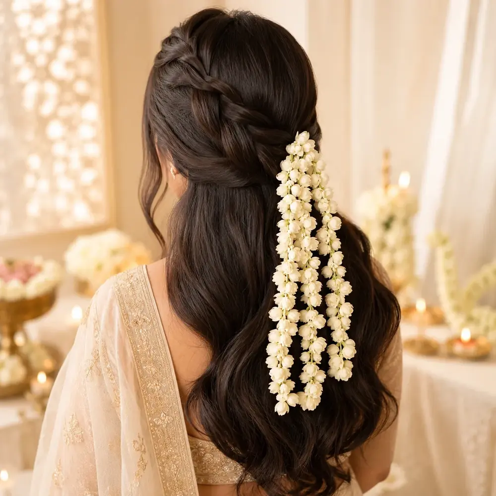 Elegant Mogara Veni for Bridal Hair Style by TanuArtVibes Studio