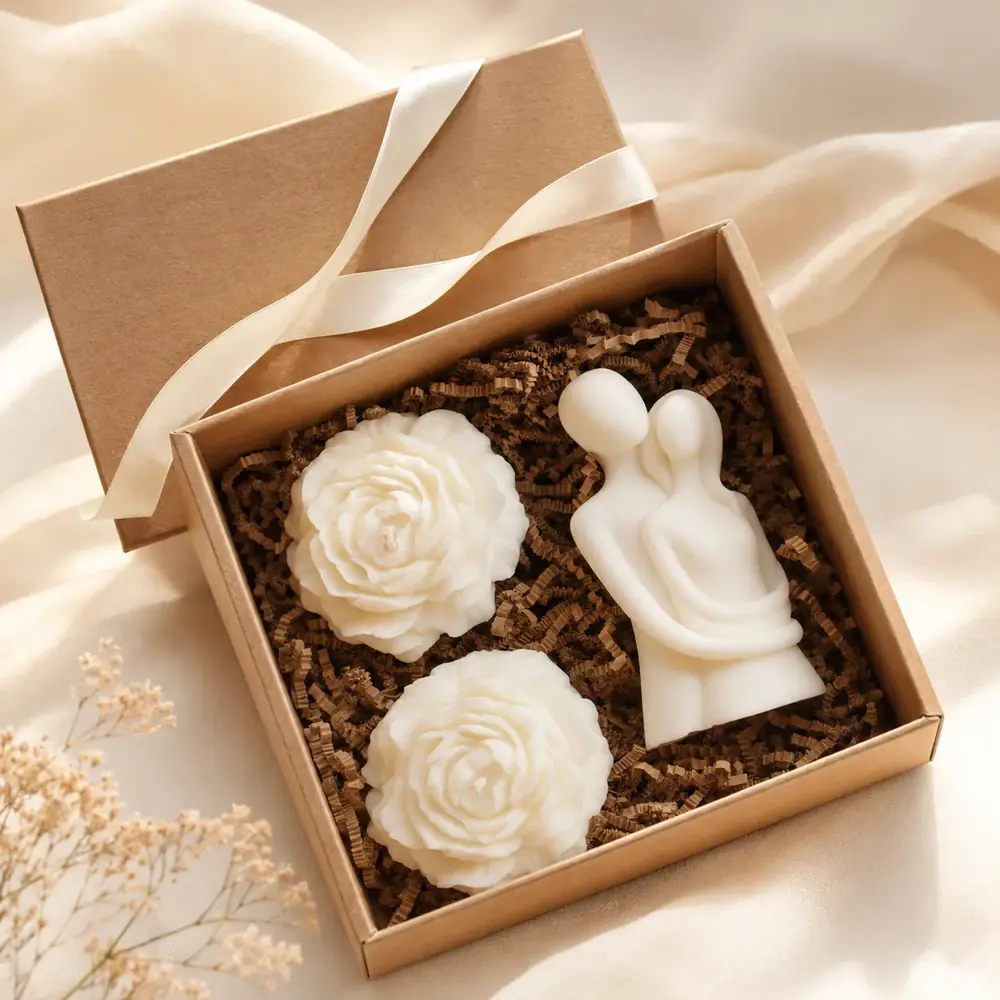 Handmade Couple Rose Candle Gift Box by TanuArtVibes Studio