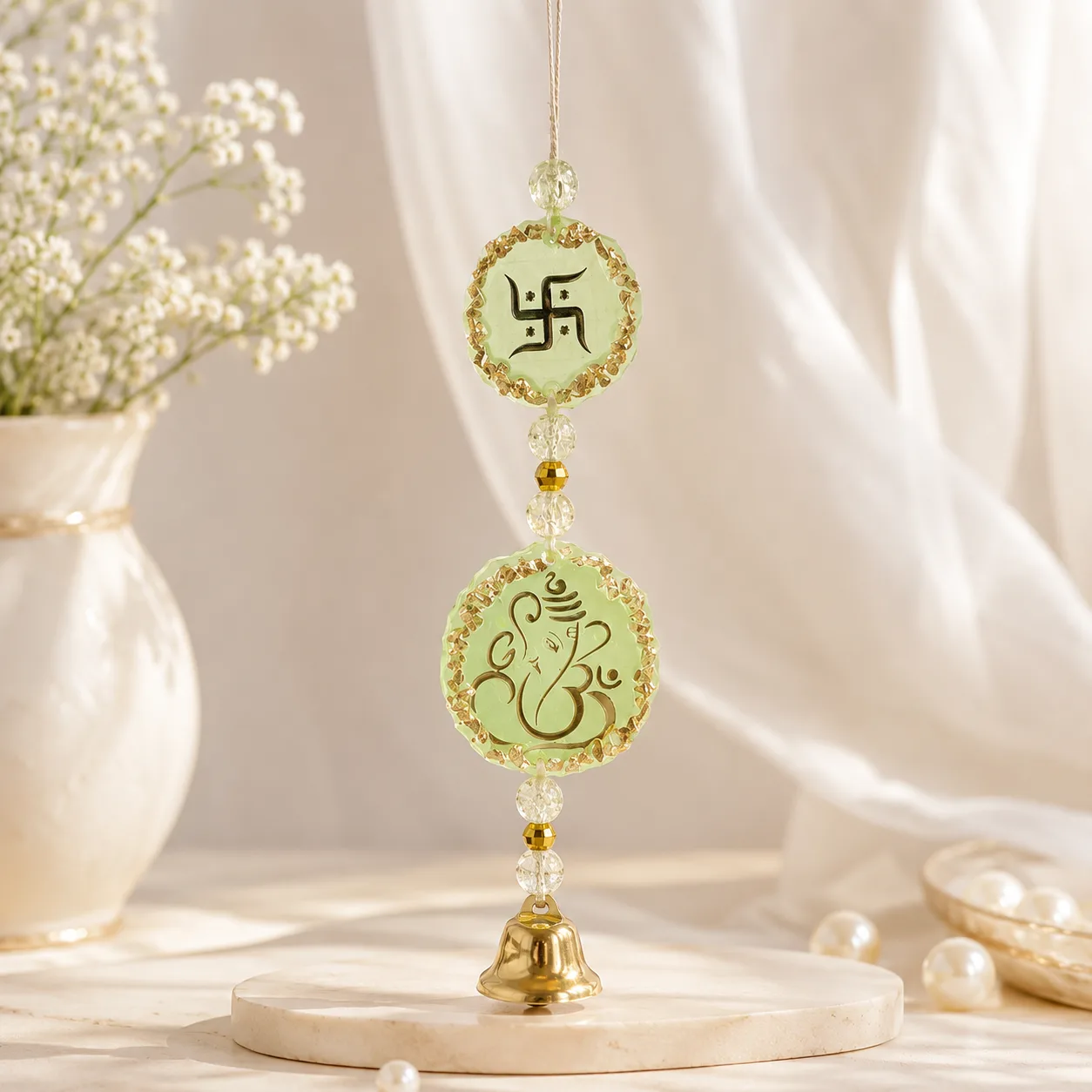 Handmade Ganesh Ji Resin Hanging - Spiritual Car & Home Decor by tanusartvibesstudio