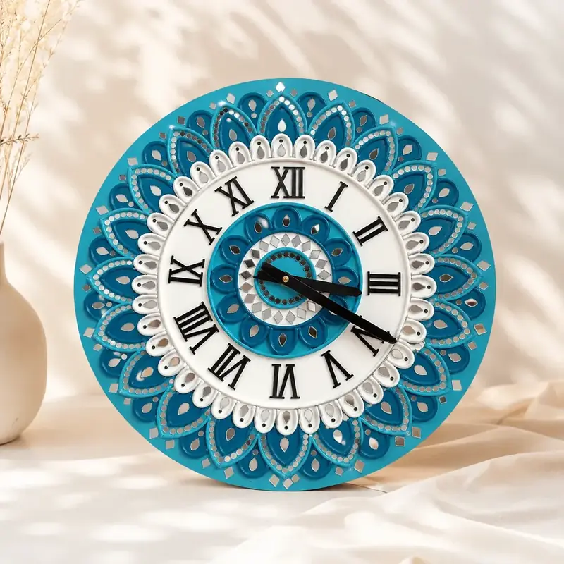 Handmade Lippan Art Wall Clock by TanuArtVibes Studio