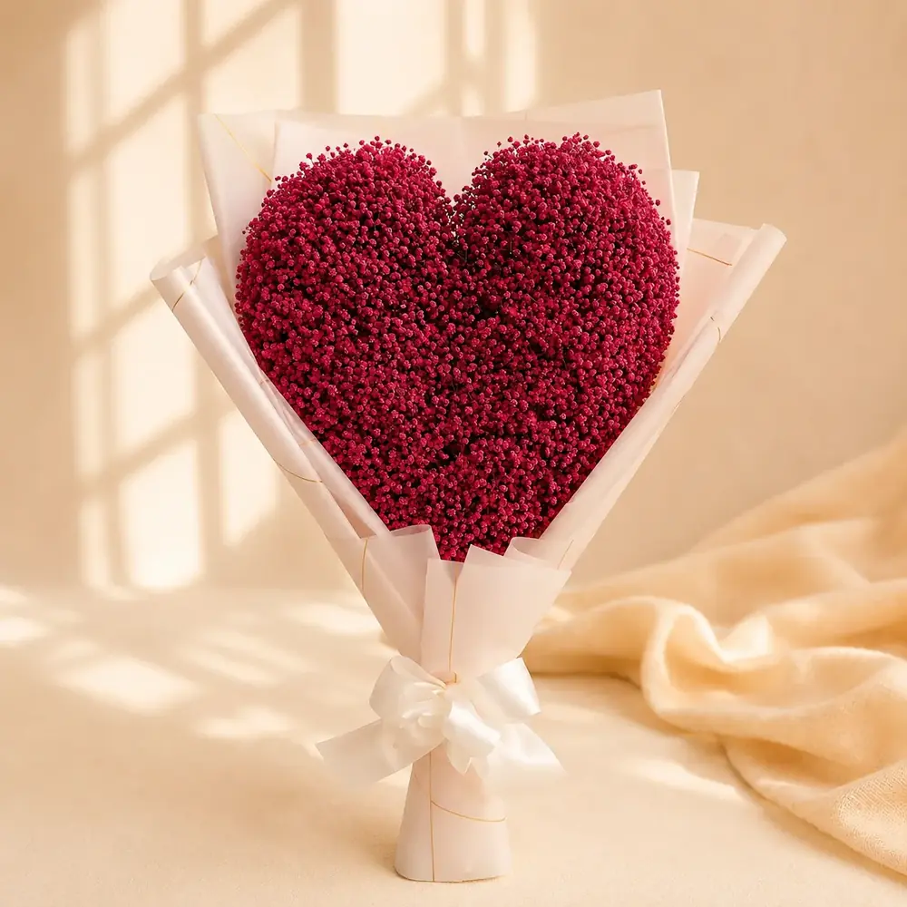 Heart Shape Flower Bouquet by tanusartvibesstudio