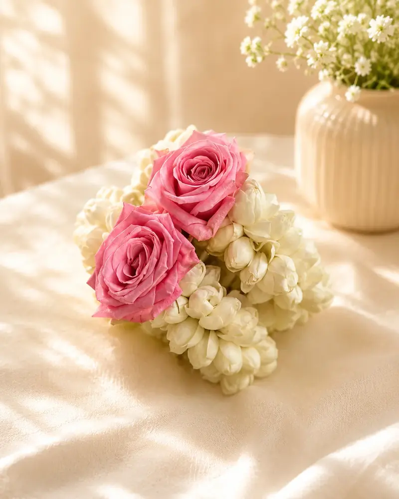 Luxury Pink Rose Hand Kalira for Haldi Function by TanuArtVibes Studio