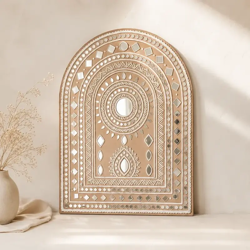 Mirror Lippan Art Wall Decor by TanuArtVibes Studio