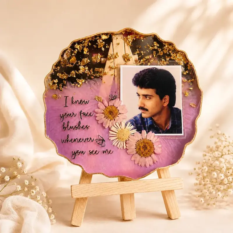 Personalized Resin Photo Memory Frame by tanusartvibesstudio