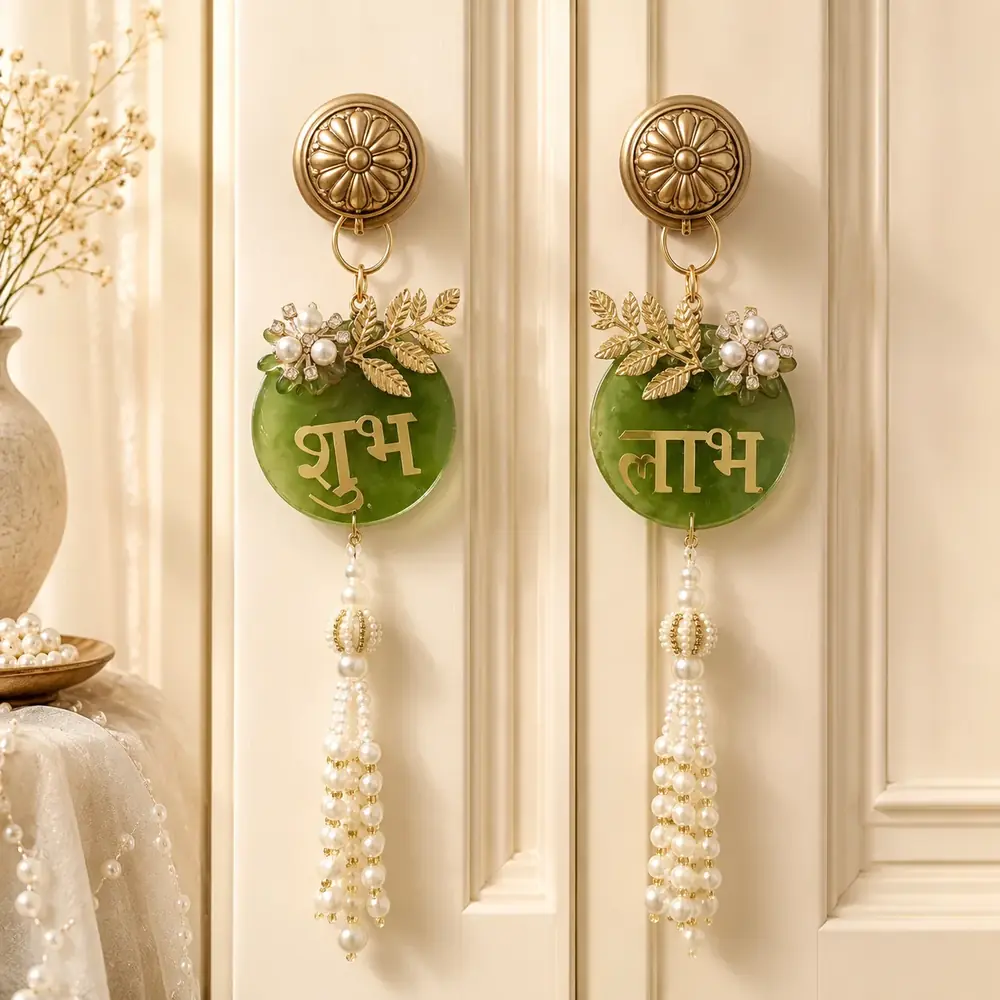 Shubh Labh Personalized Resin Hanging by TanuArtVibes Studio