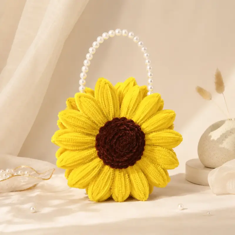 Sunflower Pipe Cleaner Purse by TanuArtVibes Studio