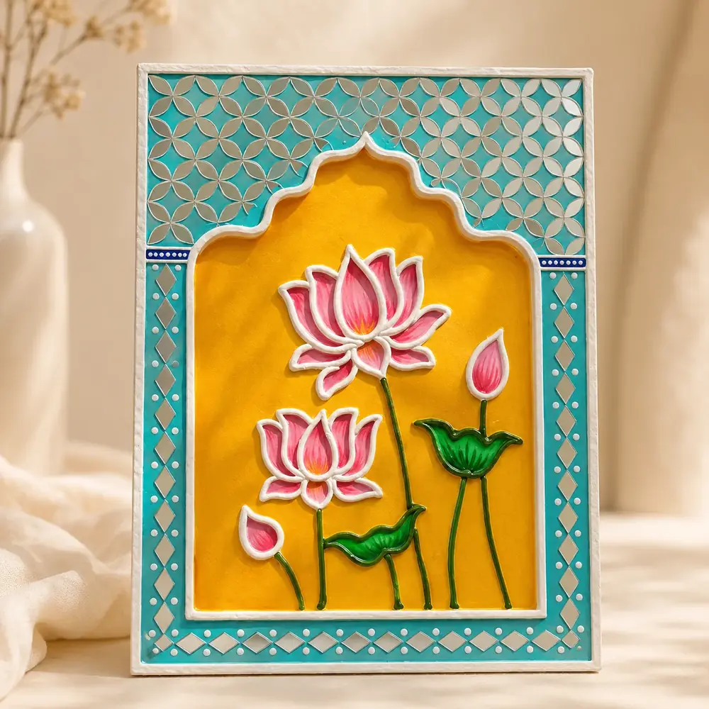 mud & mirror Lotus Lippan Art by TanuArtVibes Studio